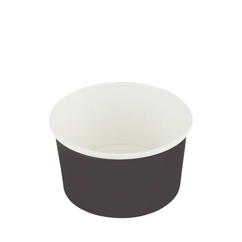Image of Coppetta 12-Ounce Dessert Cups, 200 Disposable Ice Cream Cups - Lids Sold Separately, Sturdy, Black Paper Frozen Yogurt Bowls, For Hot And Cold Foods, Perfect For Gelato Or Mousse - Restaurantware
