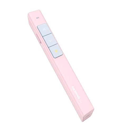 norwii n26 wireless presentation clicker presentation remote powerpoint clicker with pointer for powerpoint presentations power point clicker wireless presenter remote - pink