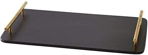 COLiJOL Creative Storage Multilayer Storage Candy Tray European Tea Cake Presentation Tray Double Tea Cup Tea Tray Snack Afternoon Tea Fruit Basket (Color: Black, Size: 23 * 41.5Cm),Noir,23 * 41,5 Cm