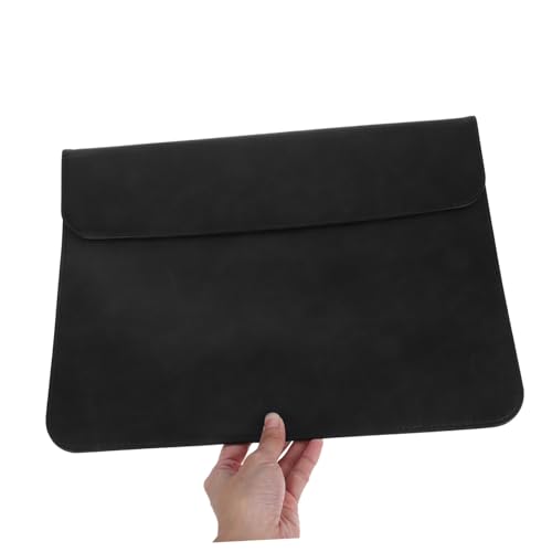 Estuche protector de computadora DOITOOL acabado cuero negro elegante 2