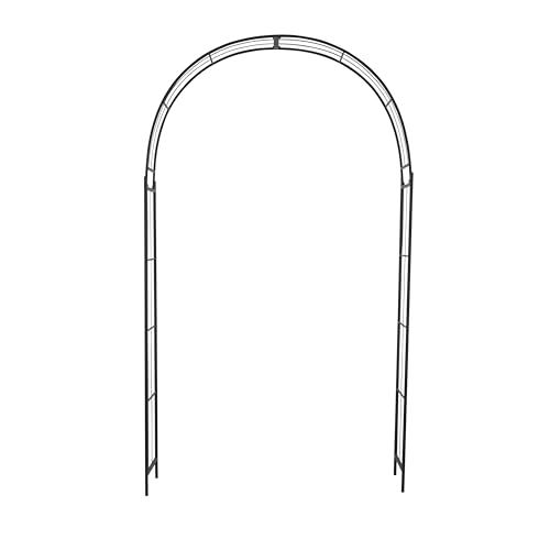 Deco 79 Metal Indoor Outdoor Arched Garden Arbor with Lattice Work Sides, 54" x 15" x 91", Black by Deco 79 - Image 3