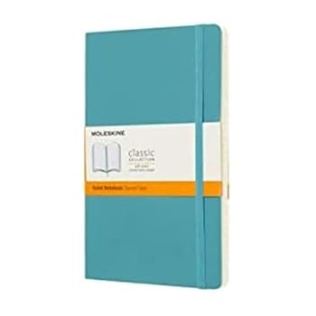 Diary Moleskine Classic Notebook, Large, Ruled, Blue Reef, Soft Cover (5 X 8.25) Book
