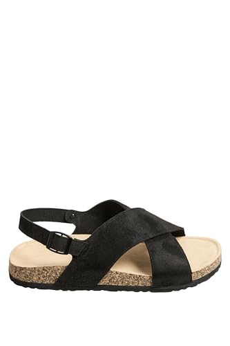 Yours - Cross Strap Footbed Sandals In Wide E & Extra Wide Eee Fit - Women's
