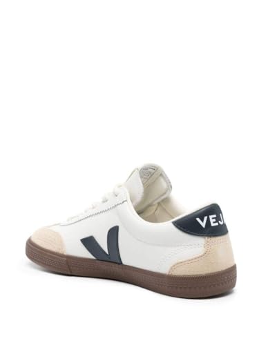 VEJA Men's Volley Sneaker, White/Nautico/Bark, 8