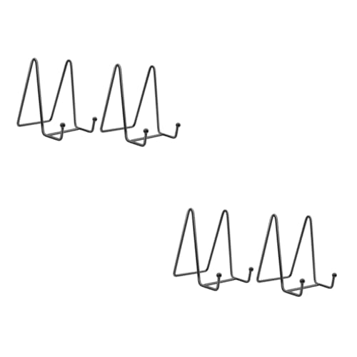 HOMOCONO 4pcs Iron Plate Display Stands Elegant Photo Holder for Home Decor Office Desk and Commercial Use Vertical Stand for Pictures Books and Art