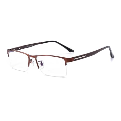JIETIAN Gafas de Sol presbicia HD multifocales progresivas Inteligentes para Hombre, monturas metálicas, Gafas de Sol fotocromáticas/UV400 para Exteriores,Marrón,+1.0