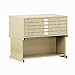 SAFCO 5-Drawer Steel Flat File - 53-3/8 x41-3/8 x16-1/2" - Baby wheat