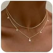 SELFROSE Layered Necklaces For Women,Dainty Gold Plated Necklace ...