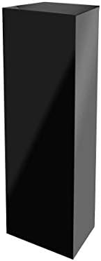 Tall Display Cube 12"W x 12"D x 40"H Glossy Black Acrylic Pedestal Art Sculpture Flowers Pillar Column Prop Post Stand Display Box by Marketing Holders