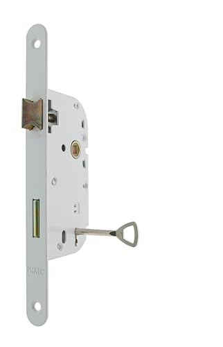 Bricard 2551 Serrure à encastrer axe 50 mm pour Porte de chambres, d'intérieur, coloris Blanc