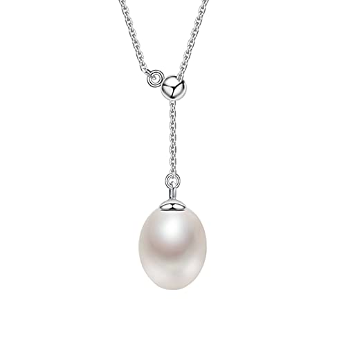 Collier perles d'eau douce naturelles 8-9mm WZGWDC, ras du cou ajustable pour femme