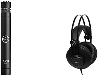 AKG Studio Bundle: P170 High Performance Small Diaphragm Instrument Recording Microphone + AKG K52 High Performance Lightweight Closed-Back Monitoring Headphones