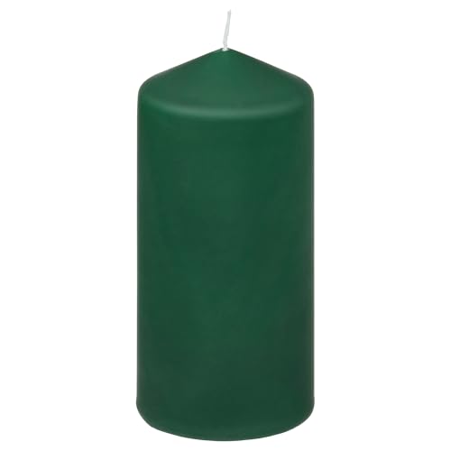 Bougie pilier Fenomen verte de 14 cm idéale pour centre de table chaleureux