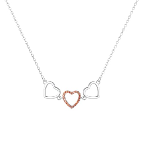 Collier ras du cou deux coeur pour une fête d'anniversaire