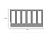 Oxford Baby Pearson Crib to Toddler Bed Guard Rail Conversion Kit, Dove Gray, GreenGuard Gold Certified