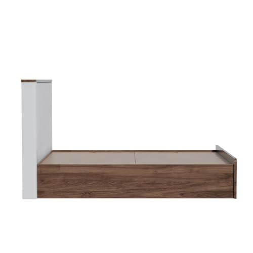 Image of Wakefit Bed | 3 Yr Warranty | Bed Queen Size, Comes with Storage Box, Noise Free, Density: 680-750 kg /m, Termite & Borer Resistant, Fits Mattresses Up to 8 Inches (Nix 78 x 60 - Columbian Walnut)