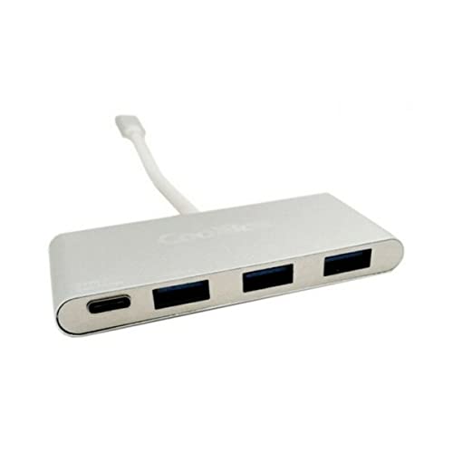 CoolBox Hub Type-C, 3 porty USB3.0 + Powerdelivery. Aluminium, Srebrny (COO-HUC3U3PD)