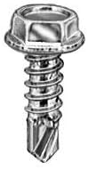 Auveco # 9611#8 X 1/2 Hex Washer Head Teks Tapping Screw Zinc. Qty 100.
