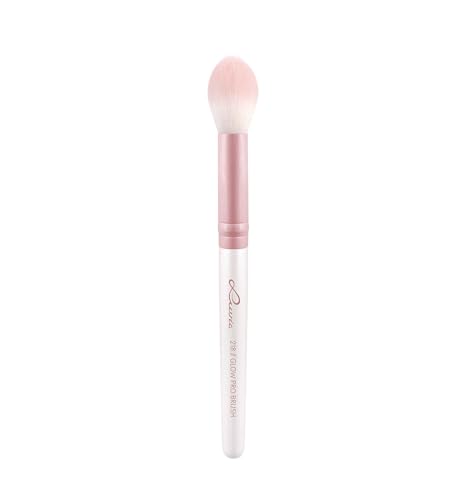 Luvia Professional Makeup Brush, Highlighter, Round Brush, Vegan Cosmetic Brush, 218 // Glow Pro - Candy, Pearl / Candy - Image 3