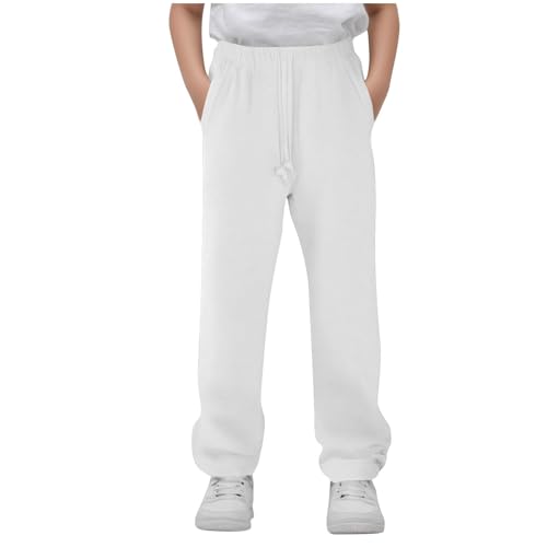 Boys Athletic Pants Straight Leg Sweatpants for Teens Baggy Joggers with Pockets School Uniform Winter Kids Clothes