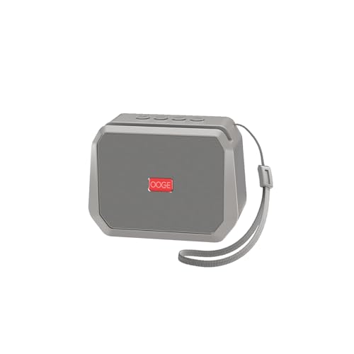 Image of OOGE Vibebox 2000 Bluetooth Speaker | 5W Wireless Speaker with HiFi Sound | Heavy Bass | USB & Type-C Charging | Micro SD Card Slot | Bluetooth 5.3 | 10M Range | 800mAh Battery | Grey
