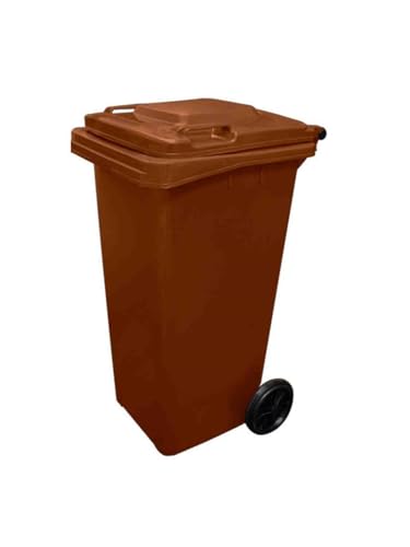 Contenedor de Basura Reciclables de Colores con Ruedas 240L | 240 L (Marrón)