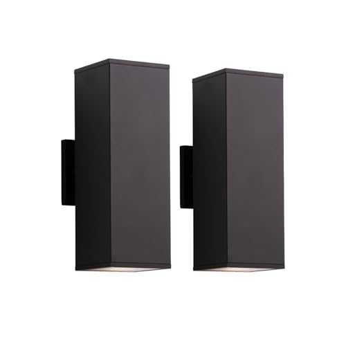 Image of mirrea 14 inch Modern Outdoor Porch Light, 2 Lights, Oil Rubbed Bronze, 2 Pack