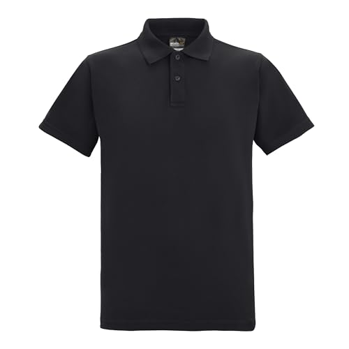 Regatta Professional Unisex Pro50/50piquepolo Mens Pro 50/50 Pique Polo, Black, 4XL EU