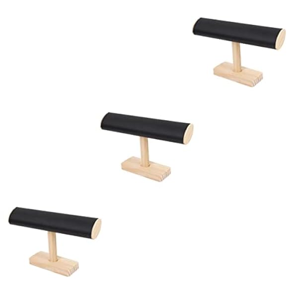 STOBAZA 3 stycken kedjor smycken armband halsband skrivbord monter display ställ organisation arrangemang trä hållare ring lagring detaljhandel pannband hylla minne hem hushåll form