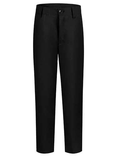 Toddler and Children's Pants Slim Fit Stretch Dress Pants for Boys Adjustable Waist Straight Fit School Uniform Pant