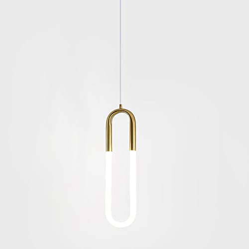 Lámpara colgante LED isla de cocina regulable ovalada moderna para comedor y salón 24W