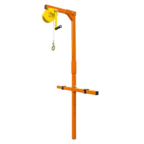 Air Conditioner Installation Lifting Tool, Self-locking Winch + Folding Hangers, 66FT Ropes, 330 Lbs Load Capacity MINGPING