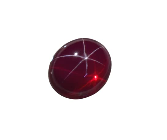 Gemstone Industry Unheated Star Ruby Stone Original Certified IGL 7.25 Carat 8 Ratti Untreated Star Ruby With 6 Rays Oval Shape Suryakant Mani Ratan सूर्यकांत मणि For Pendant Making स्टार रूबी स्टोन