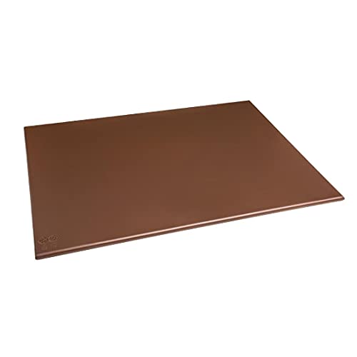 Planche à découper PEHD haute densité Hygiplas marron rigide J005