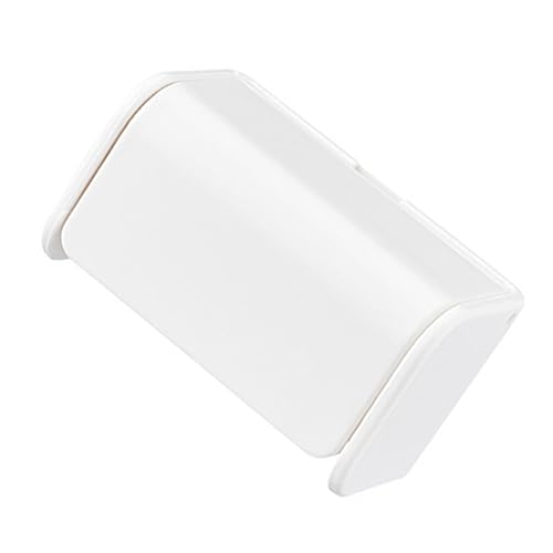 UTHCLO 壁掛け歯ブラシホルダー カバー付き接着式 収納可能 おしゃれなバスルーム用ラック 自己接着式トイレタリー収納