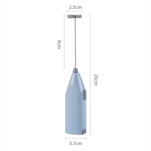Image of Dutewo Hand Mixer Milk Frother for Coffee - Frother Handheld Foam Maker for Lattes, Electric Whisk Drink Mixer Mini Foamer for Cappuccino, Frappe, Matcha, Hot Chocolate (Light Gray)