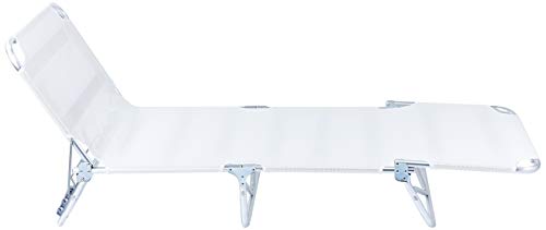 Cadeira Espreguiçadeira Textilene Aluminio Branca Bel Fix Branco