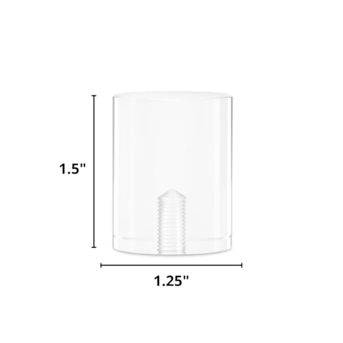 Image of Royal Designs, Inc. F-5035L-1 Clear Lucite Lamp Finial, 1.25 x 1.5 inch, Short Cylinder