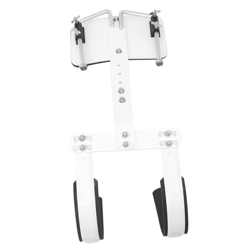 HEATSHAKING Adjustable Snare Drum Carrier Shoulder Strap Lightweight Marching Drum Back Frame Durable Accessories for Percussion Performance White