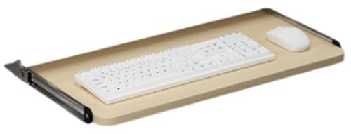 EVREFINコンピューターデスクキーボードトレイ、デスク下、スライド式、人間工学的、姿勢を改善、疲労を軽減、簡単な取り付け、引き出し (75*24C,ナチュラル)