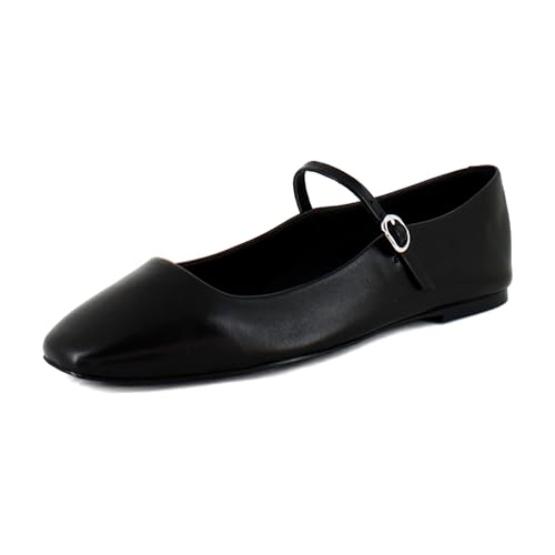 Ballerines cuir noir femme 40 EU Steve Madden Maple plates chic