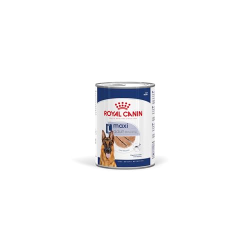 Royal Canin Maxi Adult | 12 x 410 g | Alleinfuttermittel für ausgewachsene große Hunde (26-44 kg) | Nährstoffreiche und ausgewogene Feuchtnahrung mit hochverdaulichen Proteinen