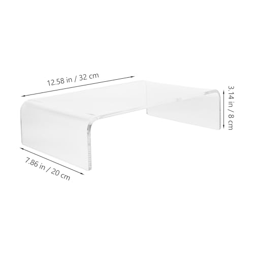 Support d'écran transparent en acrylique de petit format pour rehausseur de moniteur stable PC - 3