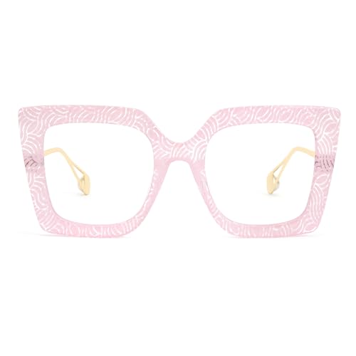 Image of Zeelool Chic Oversized Thick Square Blue Light Blocking Glasses for Women 100% UV400 Protection Eyewear Qatar ZOP01892