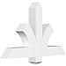 Ekena Millwork GBP036X23X0404RED00 Redmond Architectural Grade PVC Gable Brackets 36"W x 22 1/2"H x 4"D x 4"F, 15/12 Pitch