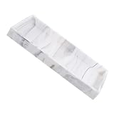 TEMPNAP 浴室用耐水シリコントレー 大理デザイン 強化構造で重量対応 ヴァニティ収納プレート 化粧品やトイレタリー整理用