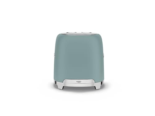 Image of SMEG 2 Slice Toaster with 6 Presets and Defrost Function and Removable Crumb Tray (Jade)