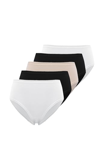 Culottes en coton fin et dentelle élégante lot de 5 sous-vêtements premium