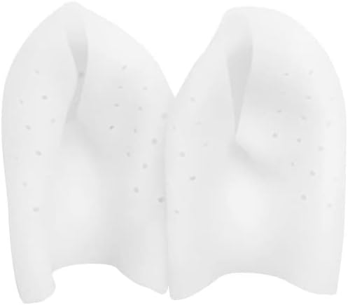 1 Inch Height Increase Gel Sleeves - Silicone Heel Socks - Invisible Heel Protector (with Holes, 2 Pairs)
