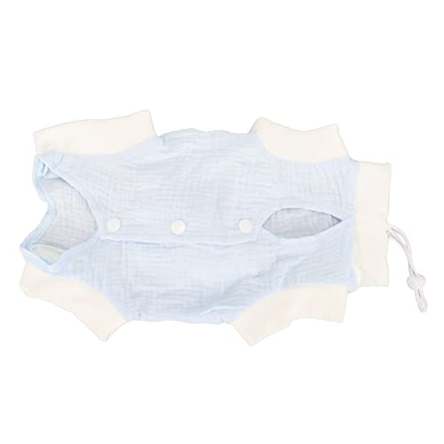 DouWen MO Cat Recovery Suit, Kitten Recovery Bandage Suit, Breathable Postoperative Pet Surgery Supplies with Snap Button Design, Adjustable Micro Stretch Ribbon for Dogs Cats Wound Protecti (M)